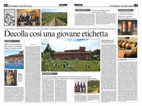L’Umbria che eccelle Cantina Colle Uncinano